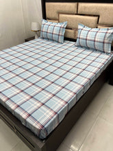 Load image into Gallery viewer, A-2909 - Pure Cotton 180 TC Super King Size Double Bedsheet (274X304) with Two Pillow Covers (50X76)

