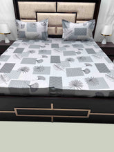 Load image into Gallery viewer, A-2920 - Pure Cotton 300 TC Super King Size Double Bedsheet (290X304) with Two Pillow Covers (50X76)
