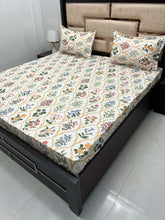 Load image into Gallery viewer, A-3187 - Poly Cotton 130 GSM Queen Size Double Bedsheet (228X254) with Two Pillow Covers (43X68)
