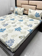 Load image into Gallery viewer, A-3616 - Pure Cotton 210 TC Queen Size Double Bedsheet (228X254) with Two Pillow Covers (43X68)

