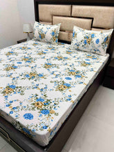 Load image into Gallery viewer, A-3727 - Pure Cotton 180 TC Super King Size Double Bedsheet (274X304) with Two Pillow Covers (50X76)
