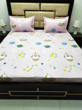 Load image into Gallery viewer, A-3749 - Poly Cotton 130 GSM Queen Size Double Bedsheet (228X243) with Two Pillow Covers (45X68)
