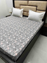 Load image into Gallery viewer, A-3793 - Pure Cotton 210 TC King Size Double Bedsheet (274X274) with Two Pillow Covers (50X76)

