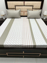 Load image into Gallery viewer, A-3797 - Pure Cotton 210 TC King Size Double Bedsheet (274X274) with Two Pillow Covers (50X76)
