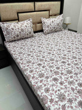 Load image into Gallery viewer, A-3812 - Pure Cotton 210 TC King Size Double Bedsheet (274X274) with Two Pillow Covers (50X76)
