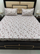 Load image into Gallery viewer, A-3812 - Pure Cotton 210 TC King Size Double Bedsheet (274X274) with Two Pillow Covers (50X76)
