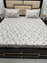 Load image into Gallery viewer, A-3813 - Pure Cotton 210 TC King Size Double Bedsheet (274X274) with Two Pillow Covers (50X76)
