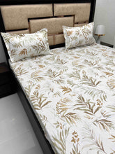 Load image into Gallery viewer, A-3818 - Pure Cotton 210 TC King Size Double Bedsheet (274X274) with Two Pillow Covers (50X76)
