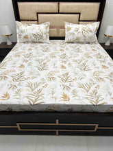 Load image into Gallery viewer, A-3818 - Pure Cotton 210 TC King Size Double Bedsheet (274X274) with Two Pillow Covers (50X76)
