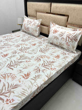 Load image into Gallery viewer, A-3819 - Pure Cotton 210 TC King Size Double Bedsheet (274X274) with Two Pillow Covers (50X76)
