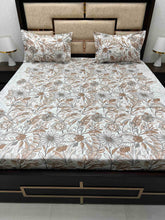 Load image into Gallery viewer, A-3820 - Pure Cotton 210 TC King Size Double Bedsheet (274X274) with Two Pillow Covers (50X76)

