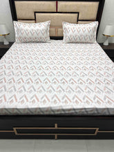 Load image into Gallery viewer, A-3830 - Pure Cotton 250 TC Queen Size Double Bedsheet (228X254) with Two Pillow Covers (43X68)
