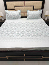 Load image into Gallery viewer, A-3831 - Pure Cotton 250 TC Queen Size Double Bedsheet (228X254) with Two Pillow Covers (43X68)
