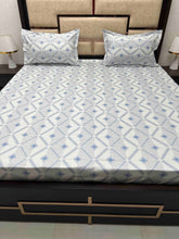 Load image into Gallery viewer, A-3837 - Pure Cotton 250 TC Queen Size Double Bedsheet (228X254) with Two Pillow Covers (43X68)
