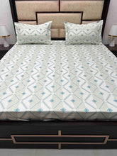 Load image into Gallery viewer, A-3838 - Pure Cotton 250 TC Queen Size Double Bedsheet (228X254) with Two Pillow Covers (43X68)
