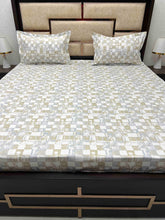 Load image into Gallery viewer, A-3839 - Pure Cotton 250 TC Queen Size Double Bedsheet (228X254) with Two Pillow Covers (43X68)
