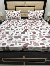 Load image into Gallery viewer, A-3855 - Pure Cotton 210 TC King Size Double Bedsheet (274X274) with Two Pillow Covers (50X76)
