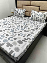 Load image into Gallery viewer, A-3856 - Pure Cotton 210 TC King Size Double Bedsheet (274X274) with Two Pillow Covers (50X76)
