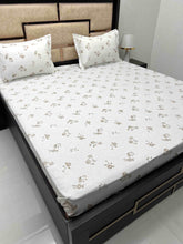 Load image into Gallery viewer, A-3859 - Pure Cotton 210 TC King Size Double Bedsheet (274X274) with Two Pillow Covers (50X76)
