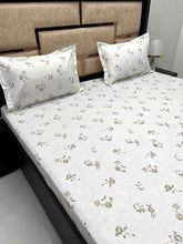 Load image into Gallery viewer, A-3860 - Pure Cotton 210 TC King Size Double Bedsheet (274X274) with Two Pillow Covers (50X76)
