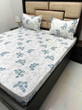 Load image into Gallery viewer, A-3864 - Pure Cotton 210 TC King Size Double Bedsheet (274X274) with Two Pillow Covers (50X76)
