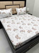 Load image into Gallery viewer, A-3866 - Pure Cotton 210 TC King Size Double Bedsheet (274X274) with Two Pillow Covers (50X76)
