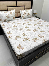 Load image into Gallery viewer, A-3867 - Pure Cotton 210 TC King Size Double Bedsheet (274X274) with Two Pillow Covers (50X76)

