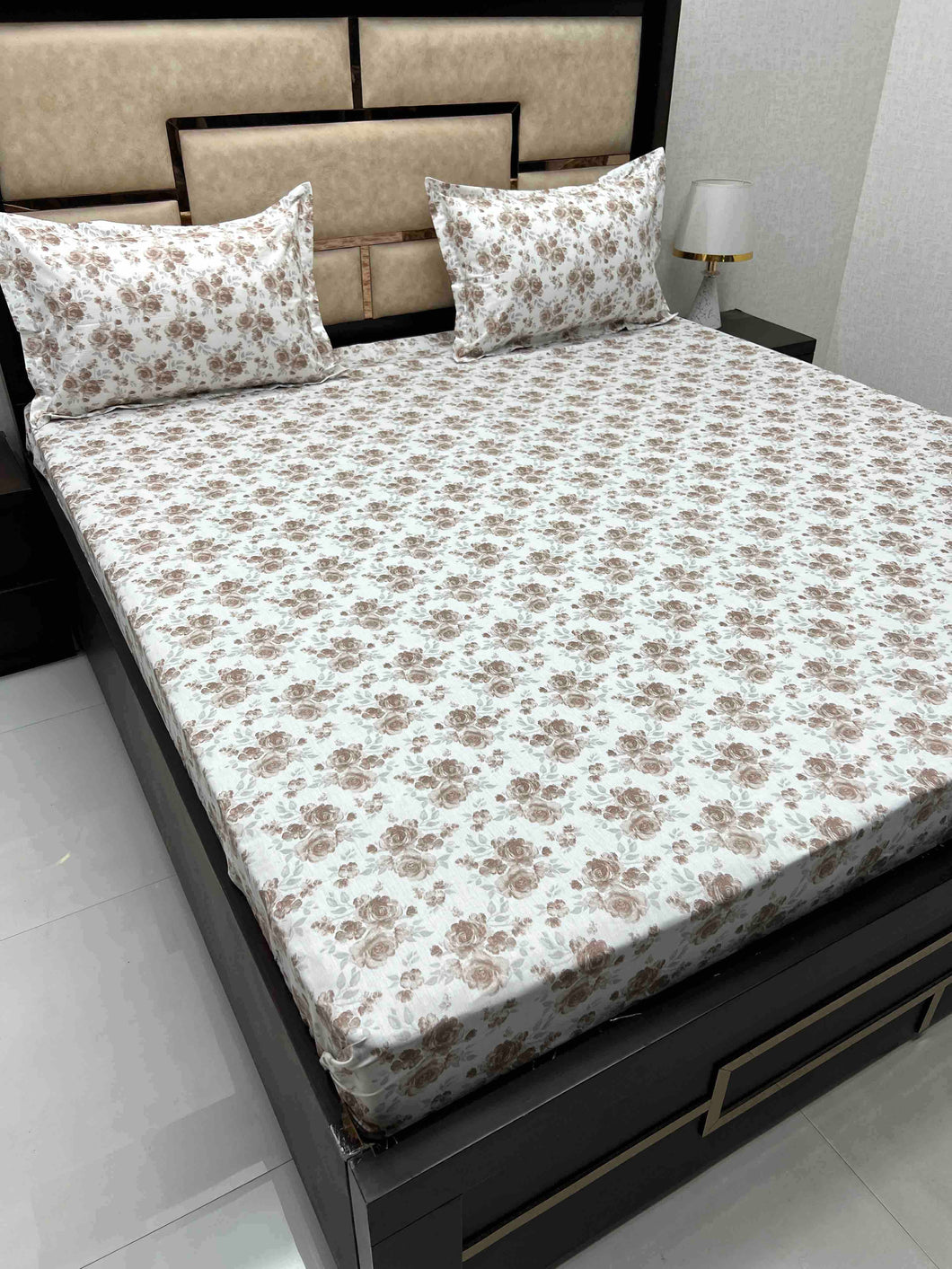 A-3868 - Pure Cotton 210 TC King Size Double Bedsheet (274X274) with Two Pillow Covers (50X76)