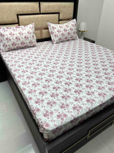 Load image into Gallery viewer, A-3869 - Pure Cotton 210 TC King Size Double Bedsheet (274X274) with Two Pillow Covers (50X76)
