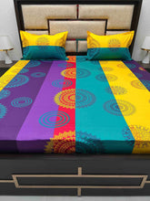 Load image into Gallery viewer, A-3873 - Pure Cotton 180 TC Queen Size Double Bedsheet (228X254) with Two Pillow Covers (43X68)
