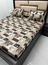 Load image into Gallery viewer, A-3880 - Pure Cotton 180 TC Queen Size Double Bedsheet (228X254) with Two Pillow Covers (43X68)
