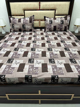 Load image into Gallery viewer, A-3882 - Pure Cotton 180 TC Queen Size Double Bedsheet (228X254) with Two Pillow Covers (43X68)
