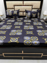 Load image into Gallery viewer, A-3887 - Pure Cotton 180 TC Queen Size Double Bedsheet (228X254) with Two Pillow Covers (43X68)
