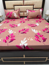 Load image into Gallery viewer, A-3894 - Pure Cotton 180 TC Queen Size Double Bedsheet (228X254) with Two Pillow Covers (43X68)
