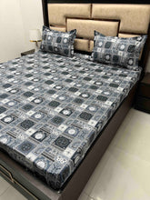 Load image into Gallery viewer, A-3895 - Pure Cotton 180 TC Queen Size Double Bedsheet (228X254) with Two Pillow Covers (43X68)
