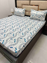 Load image into Gallery viewer, A-3908 - Pure Cotton 180 TC King Size Double Bedsheet (274X274) with Two Pillow Covers (50X76)
