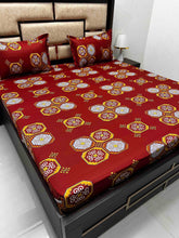 Load image into Gallery viewer, A-3910 - Pure Cotton 180 TC King Size Double Bedsheet (274X274) with Two Pillow Covers (50X76)
