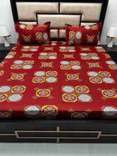 Load image into Gallery viewer, A-3910 - Pure Cotton 180 TC King Size Double Bedsheet (274X274) with Two Pillow Covers (50X76)
