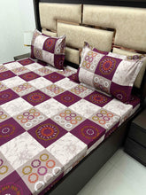 Load image into Gallery viewer, A-3918 - Pure Cotton 180 TC King Size Double Bedsheet (274X274) with Two Pillow Covers (50X76)
