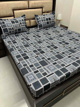 Load image into Gallery viewer, A-3924 - Pure Cotton 180 TC King Size Double Bedsheet (274X274) with Two Pillow Covers (50X76)
