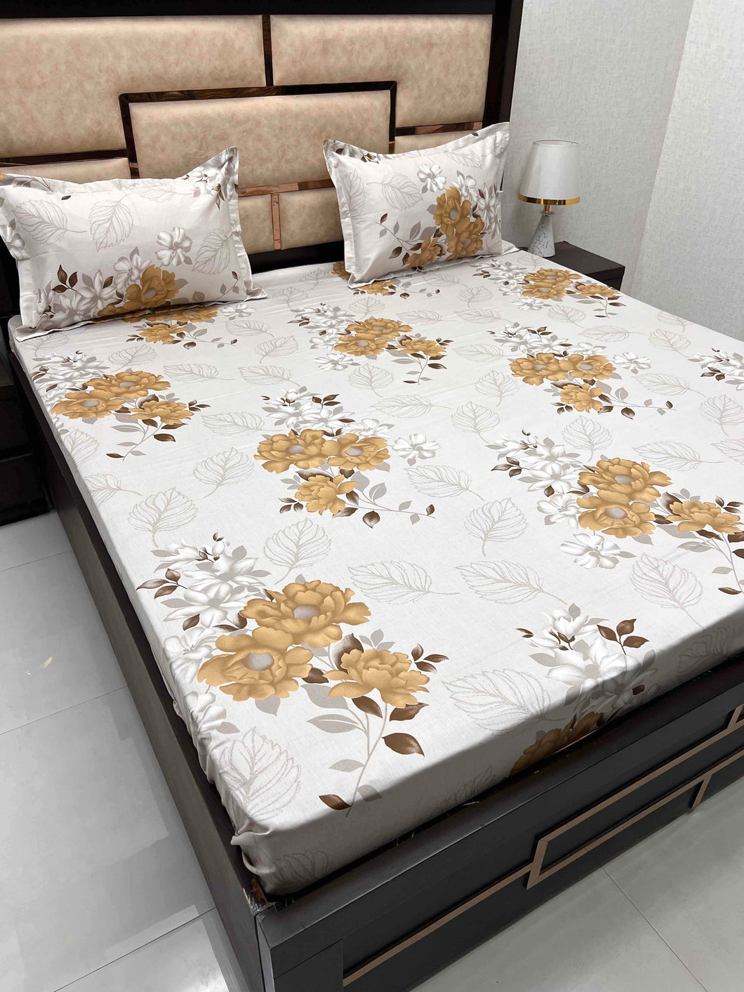 A-3927 - Pure Cotton 180 TC King Size Double Bedsheet (274X274) with Two Pillow Covers (50X76)