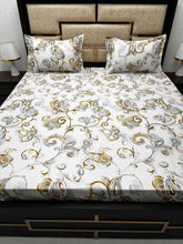 Load image into Gallery viewer, A-3930 - Pure Cotton 180 TC King Size Double Bedsheet (274X274) with Two Pillow Covers (50X76)
