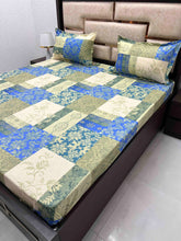 Load image into Gallery viewer, A-3942 - Pure Cotton 180 TC King Size Double Bedsheet (274X274) with Two Pillow Covers (50X76)
