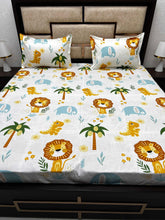Load image into Gallery viewer, A-3945 - Poly Cotton 130 GSM Queen Size Double Bedsheet (228X243) with Two Pillow Covers (45X68)

