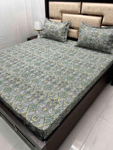 Load image into Gallery viewer, A-3493 - Poly Cotton 130 GSM Queen Size Double Bedsheet (228X254) with Two Pillow Covers (43X68)

