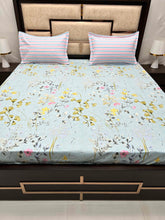 Load image into Gallery viewer, A-3403 - Poly Cotton 130 GSM King Size Fitted Bedsheet (183X193) with Two Pillow Covers (45X68)
