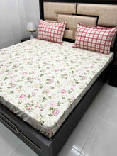 Load image into Gallery viewer, A-3453 - Poly Cotton 130 GSM King Size Double Bedsheet (274X274) with Two Pillow Covers (50X76)
