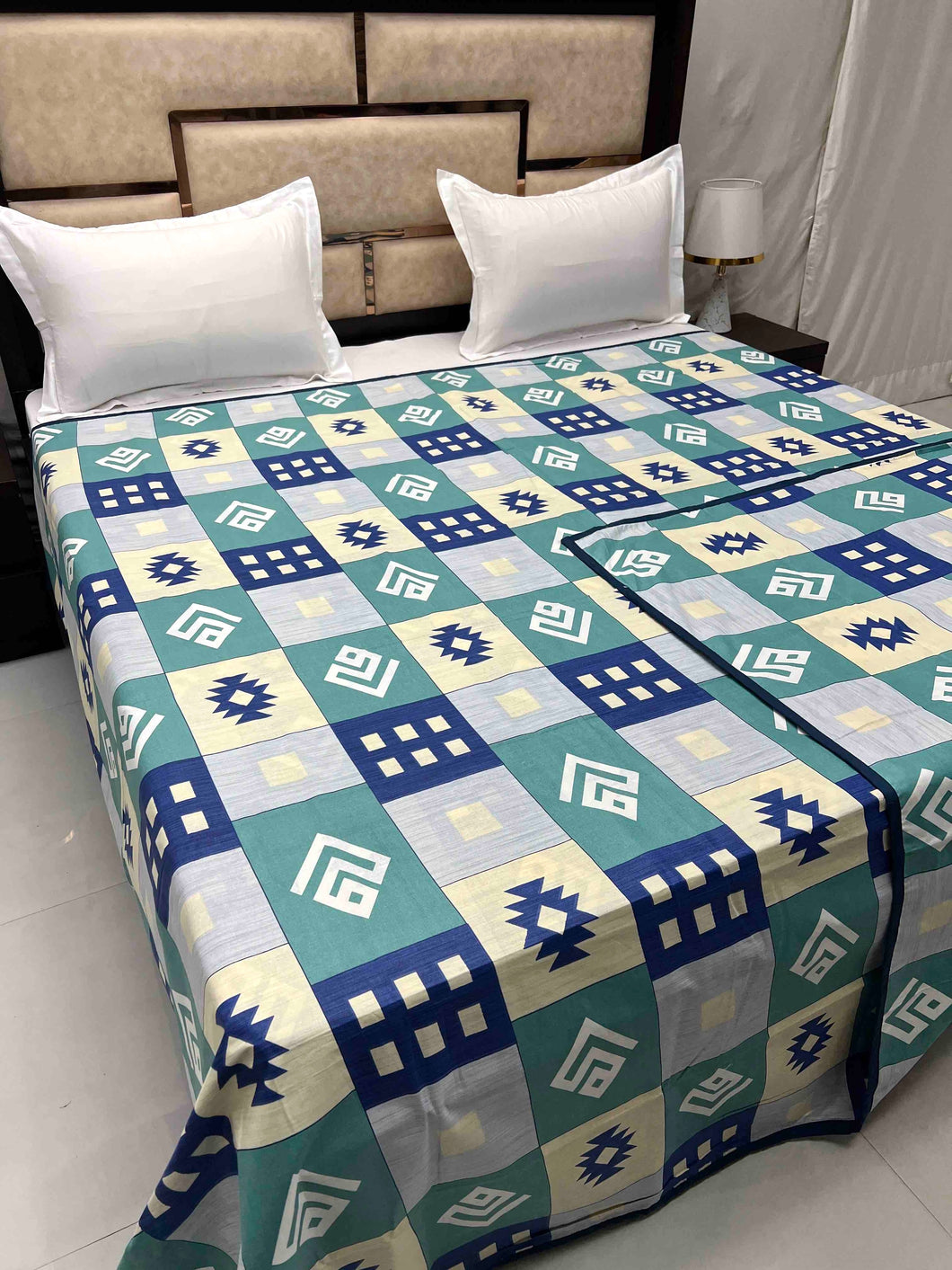 A-3564 - Pure Cotton 180 TC King Size Duvet Cover / Razaai Cover / Quilt Cover / Dohar Cover (223X243) for Double Bed Size with Heavy Zipper