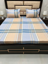 Load image into Gallery viewer, A-3249 - Pure Cotton 210 TC King Size Fitted Bedsheet (183X198) with Two Pillow Covers (45X68)
