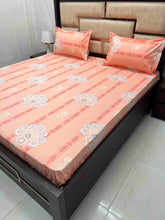 Load image into Gallery viewer, A-3546 - Pure Cotton 180 TC Queen Size Double Bedsheet (228X254) with Two Pillow Covers (43X68)
